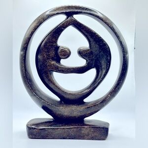 Beautiful, hand-carved soap stone sculpture: Circle of Love